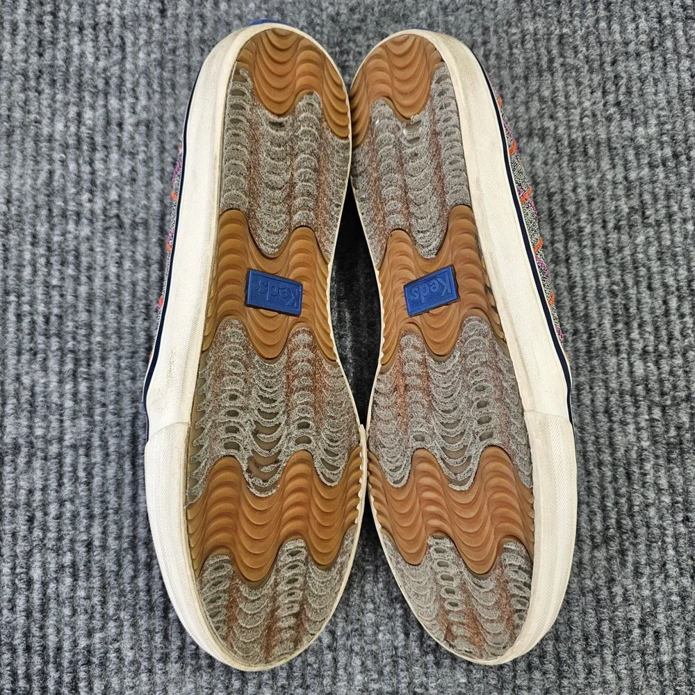 Keds Slip On Women 7.5 Gray Plaid Champion WF55720 Canvas Casual Loafers